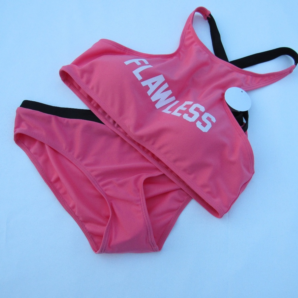Pink XL Swimsuit Bikini Flawless Bobbie Brooks